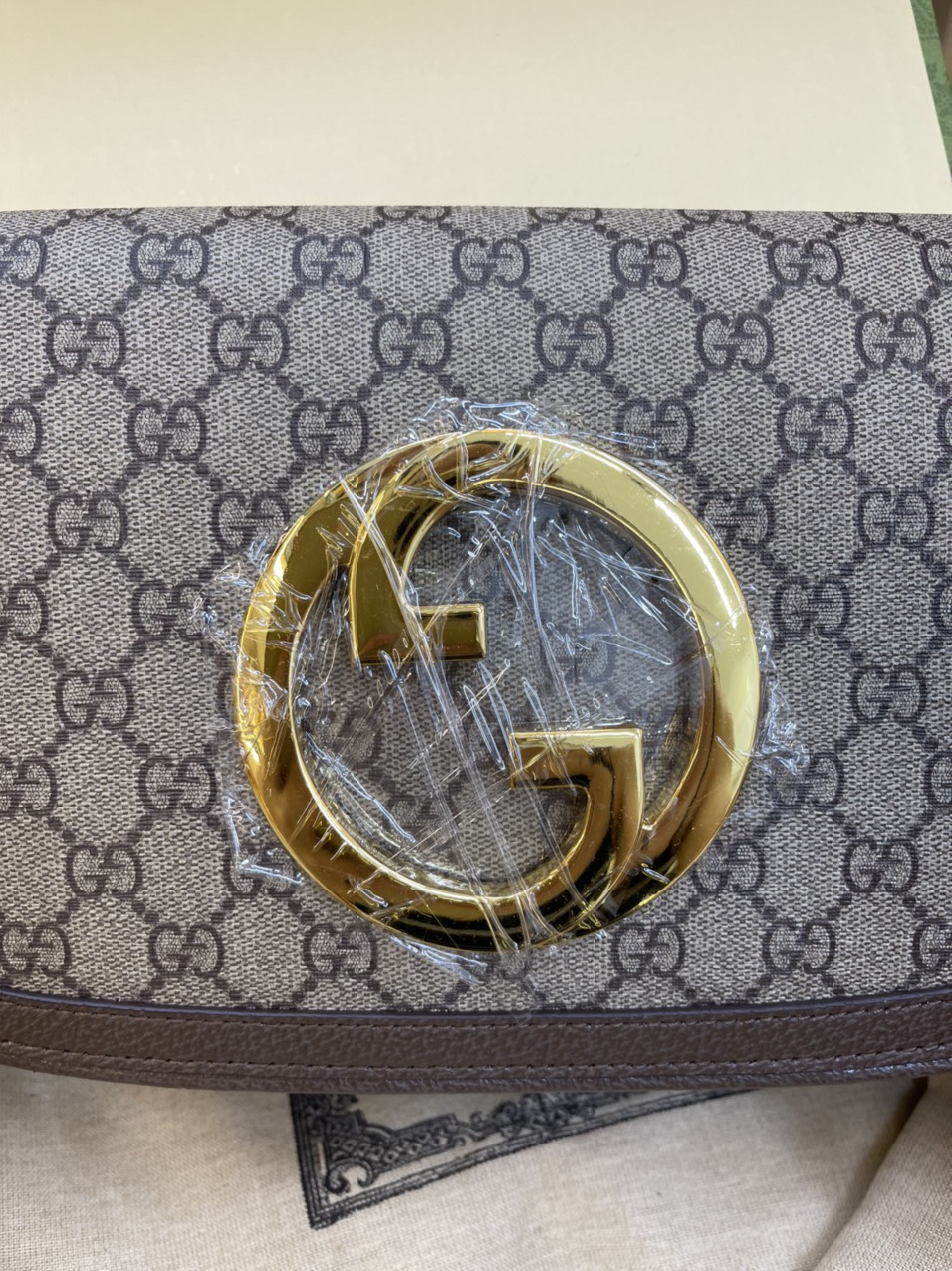 Túi Xách Đeo Chéo Gucci Blondie Shoulder Bag Màu Nâu Be